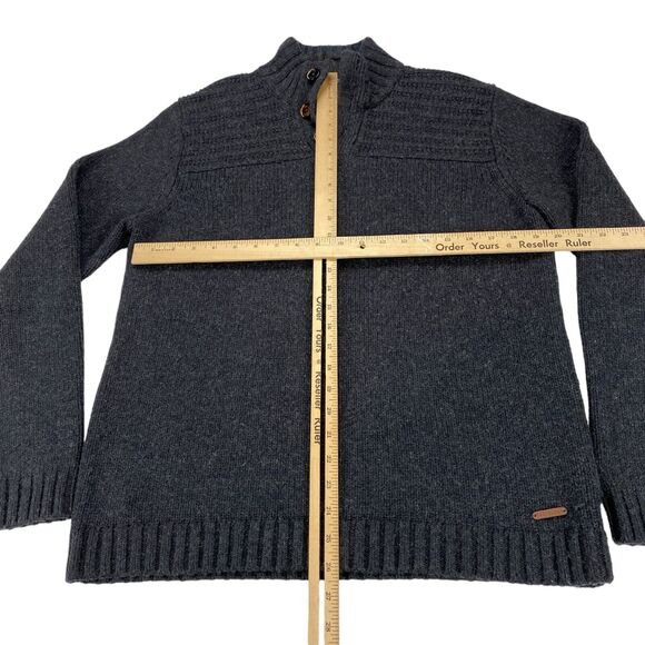 Ted Baker London Sweater Men’s Size 4 L Gray Knit Cotton Long Sleeve Mock Neck - Picture 4 of 12